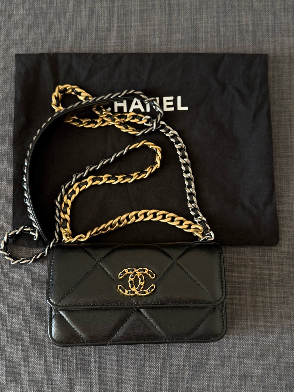 Chanel Lambskin Quilted Chanel 19 Bag